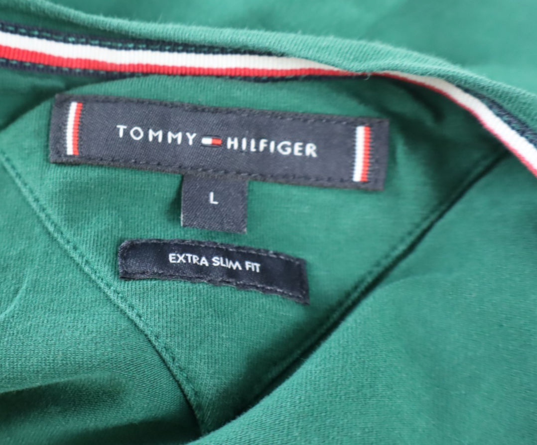 TOMMY HILFIGER MAGLIA COTONE UOMO L EXTRA SLIM MAN T-SHIRT VINTAGE CASUAL COTTON