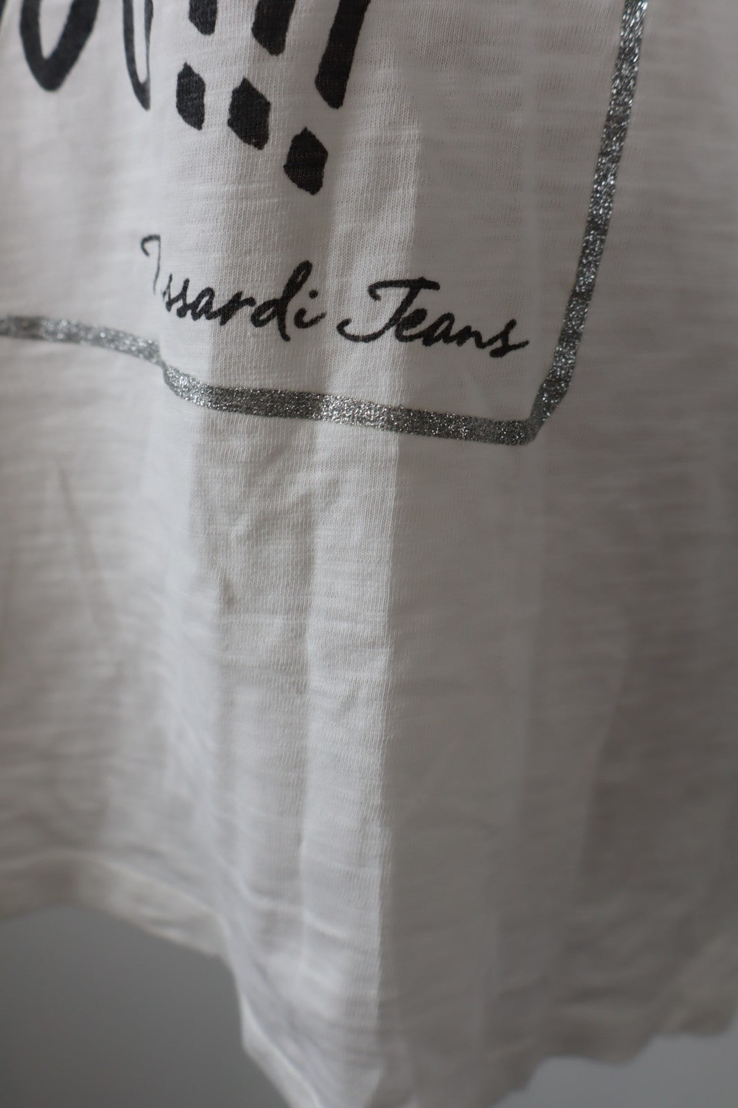 TRUSSARDI JEANS MAGLIA DONNA TG. M WOMAN CASUAL VINTAGE T-SHIRT TOP COTONE
