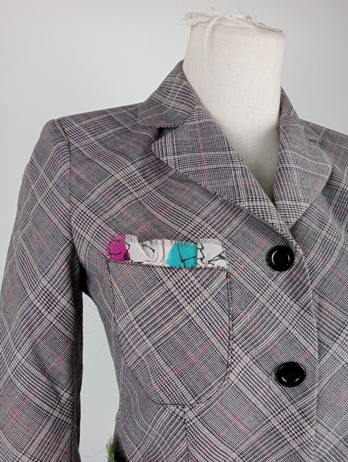 UNGARO FEVER BLAZER GIACCA DONNA LANA WOOL Tg 42 WOMAN CASUAL VINTAGE JACKET