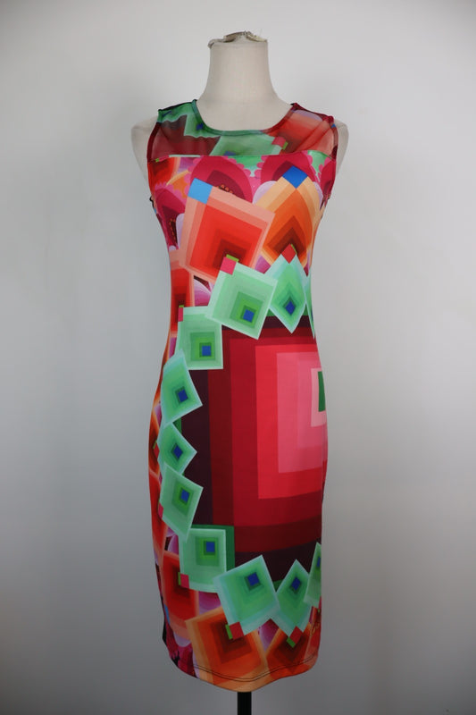 DESIGUAL VESTITO  DONNA TG M WOMAN CASUAL VINTAGE DRESS ABITO