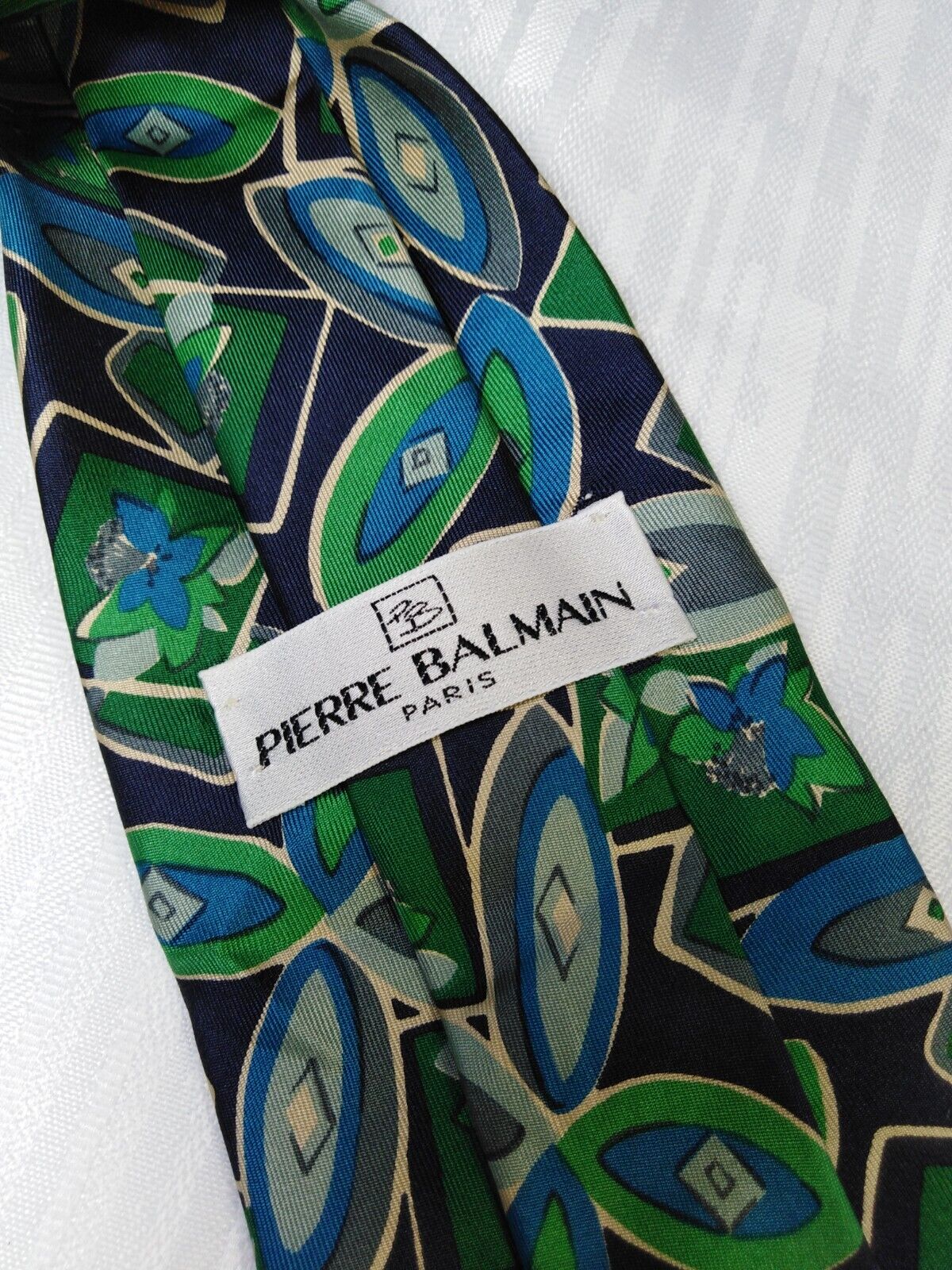 PIERRE BALMAIN 100% SETA SILK TIE CRAVATTA NECKTIE ITALY VINTAGE CLASSIC