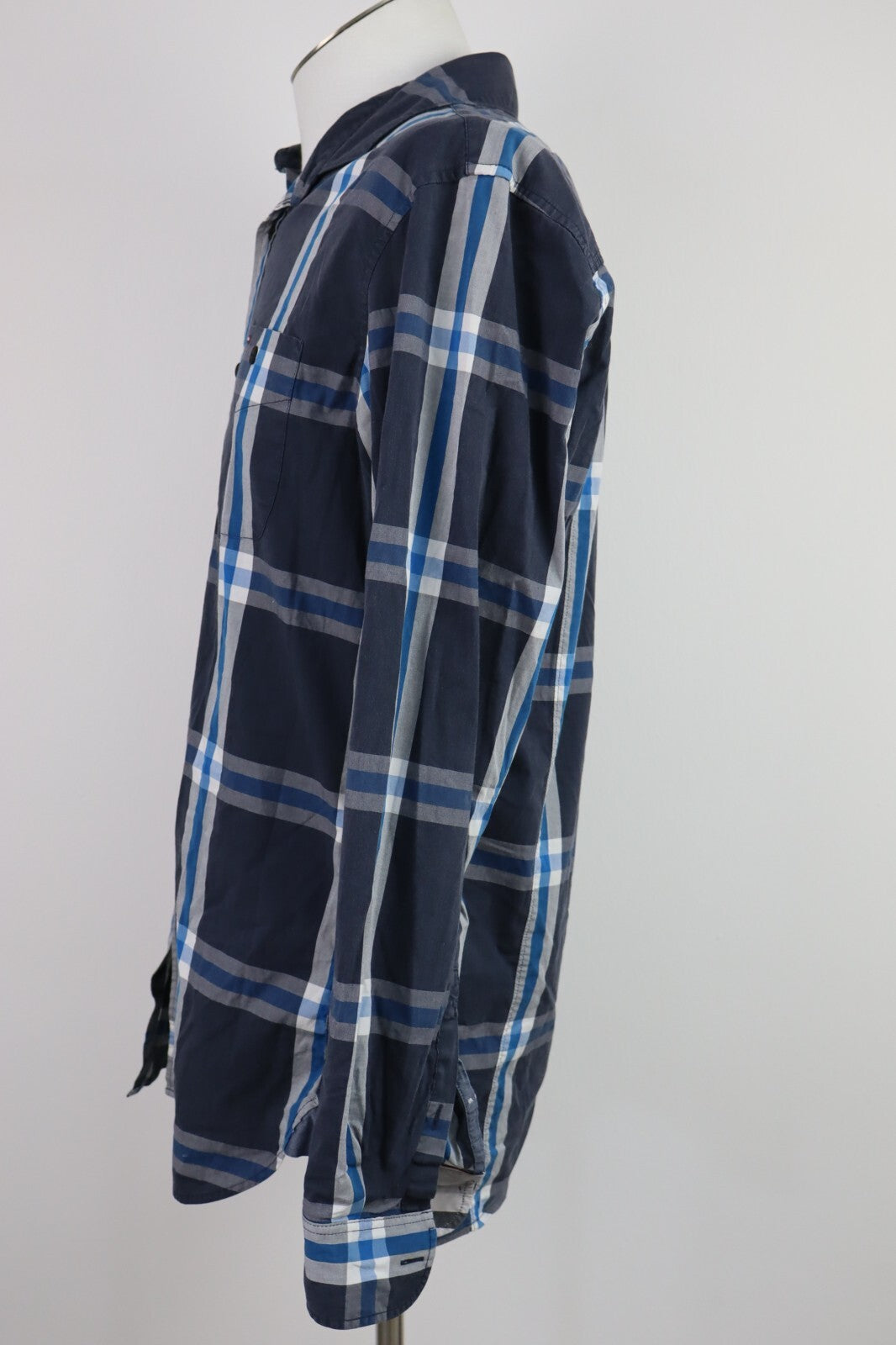 TOMMY HILFIGER CAMICIA SLIM FIT UOMO TG. L MAN CASUAL VINTAGE SHIRT COTONE