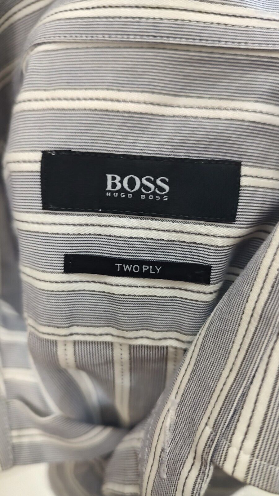 HUGO BOSS CAMICIA UOMO TG. 40 MAN CASUAL VINTAGE SHIRT COTONE