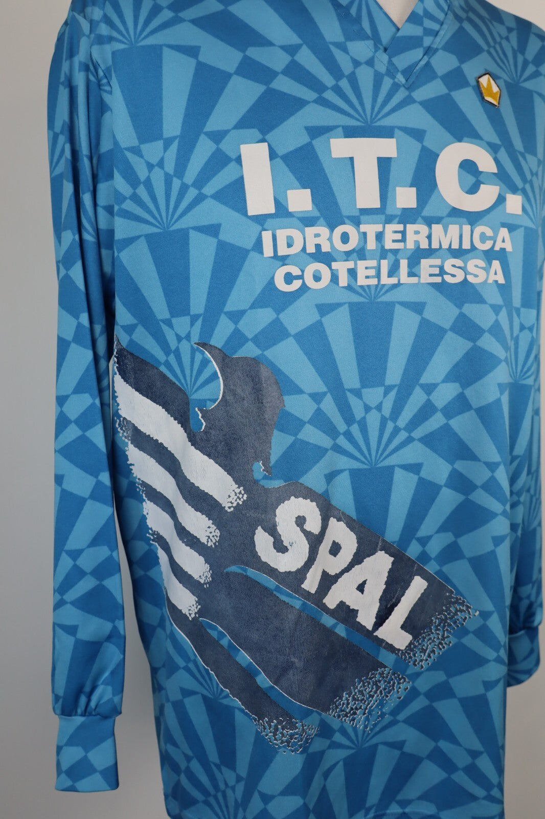 SPAL N 2 MAGLIA CALCIO TRIKOT UOMO Tg L SOCCER JERSEY VINTAGE SHIRT SPORT
