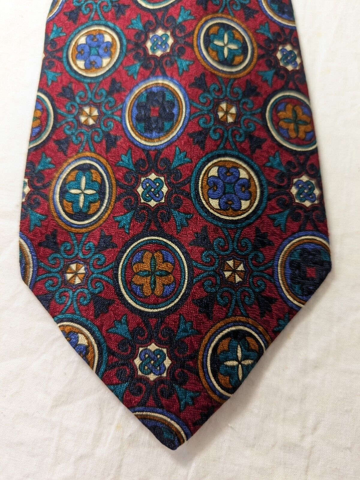 EGON VON FURSTENBERG 100%  SILK TIE SETA CRAVATTA NECKTIE MADE IN ITALY