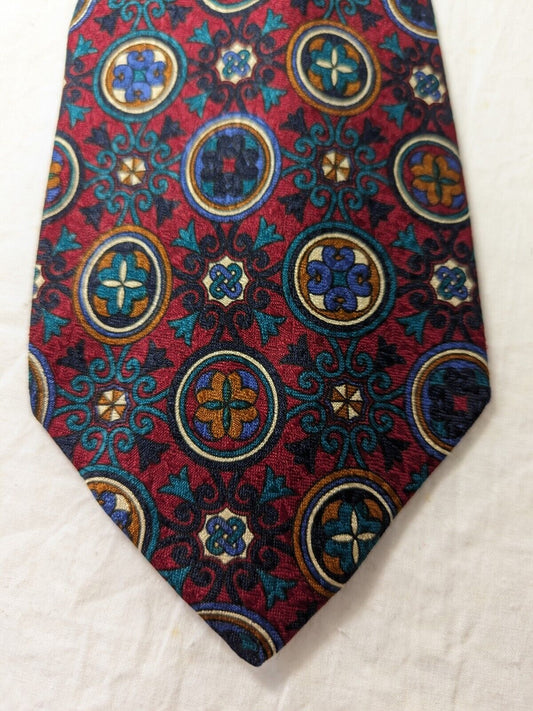 EGON VON FURSTENBERG 100%  SILK TIE SETA CRAVATTA NECKTIE MADE IN ITALY