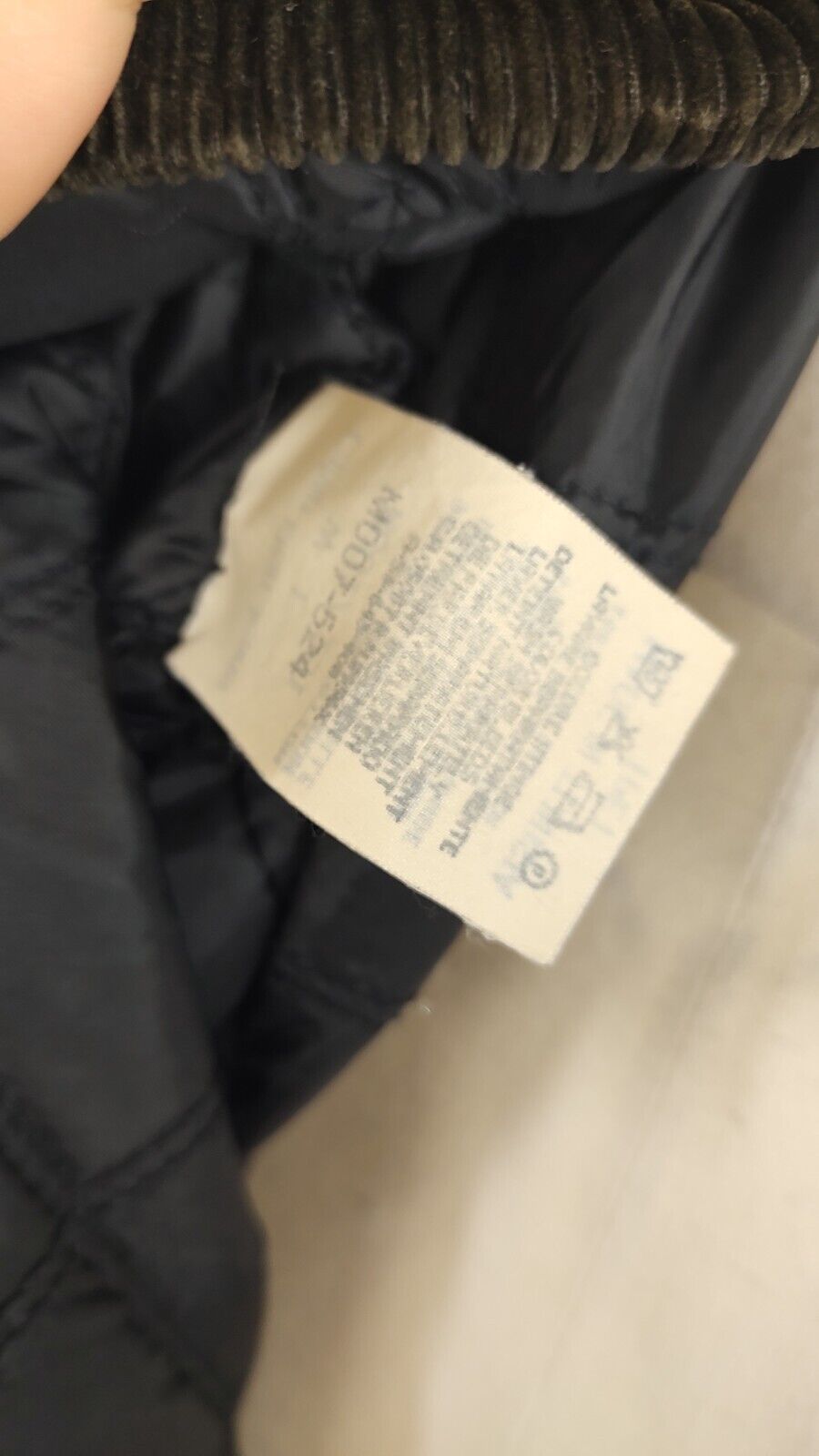CALVIN KLEIN CK GIUBBINO IMBOTTITO GIACCA UOMO Tg. L MAN JACKET VINTAGE VELLUTO