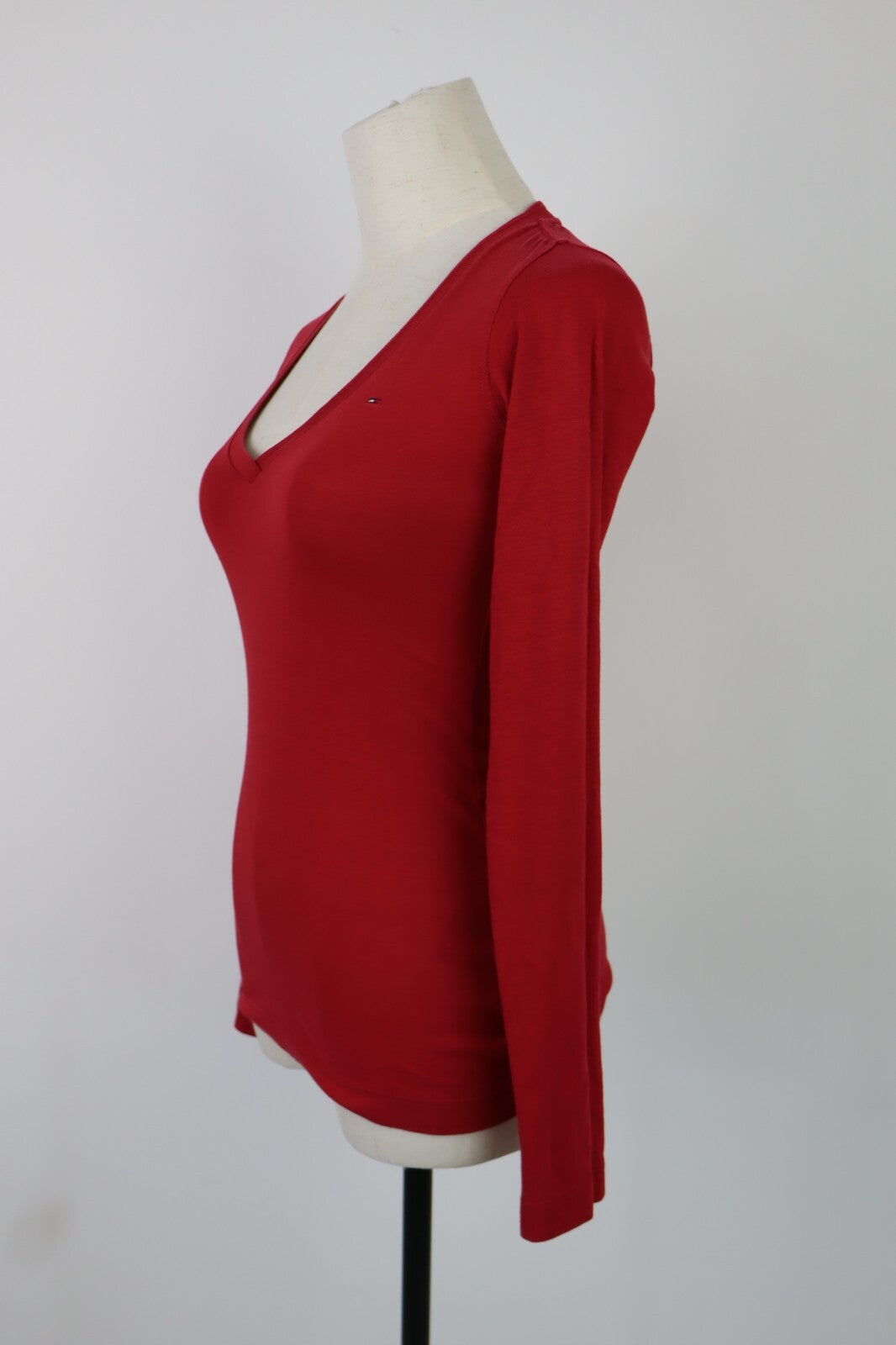 TOMMY HILFIGER MAGLIA DONNA COTONE TG. XS WOMAN SHIRT CASUAL VINTAGE