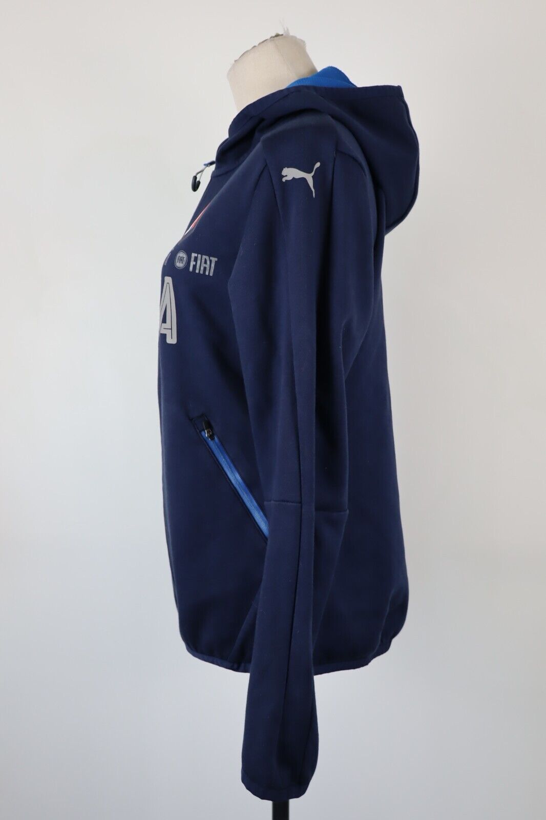 PUMA ITALIA FELPA CON ZIP GIACCA CALCIO DONNA Tg 42 WOMEN SOCCER VINTAGE JACKET