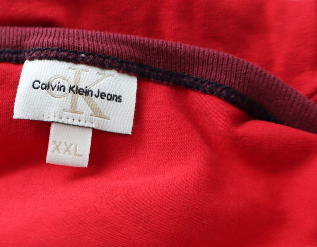 CK CALVIN KLEIN JEANS MAGLIA UOMO TG 2XL MAN T-SHIRT CASUAL VINTAGE COTONE LOGO
