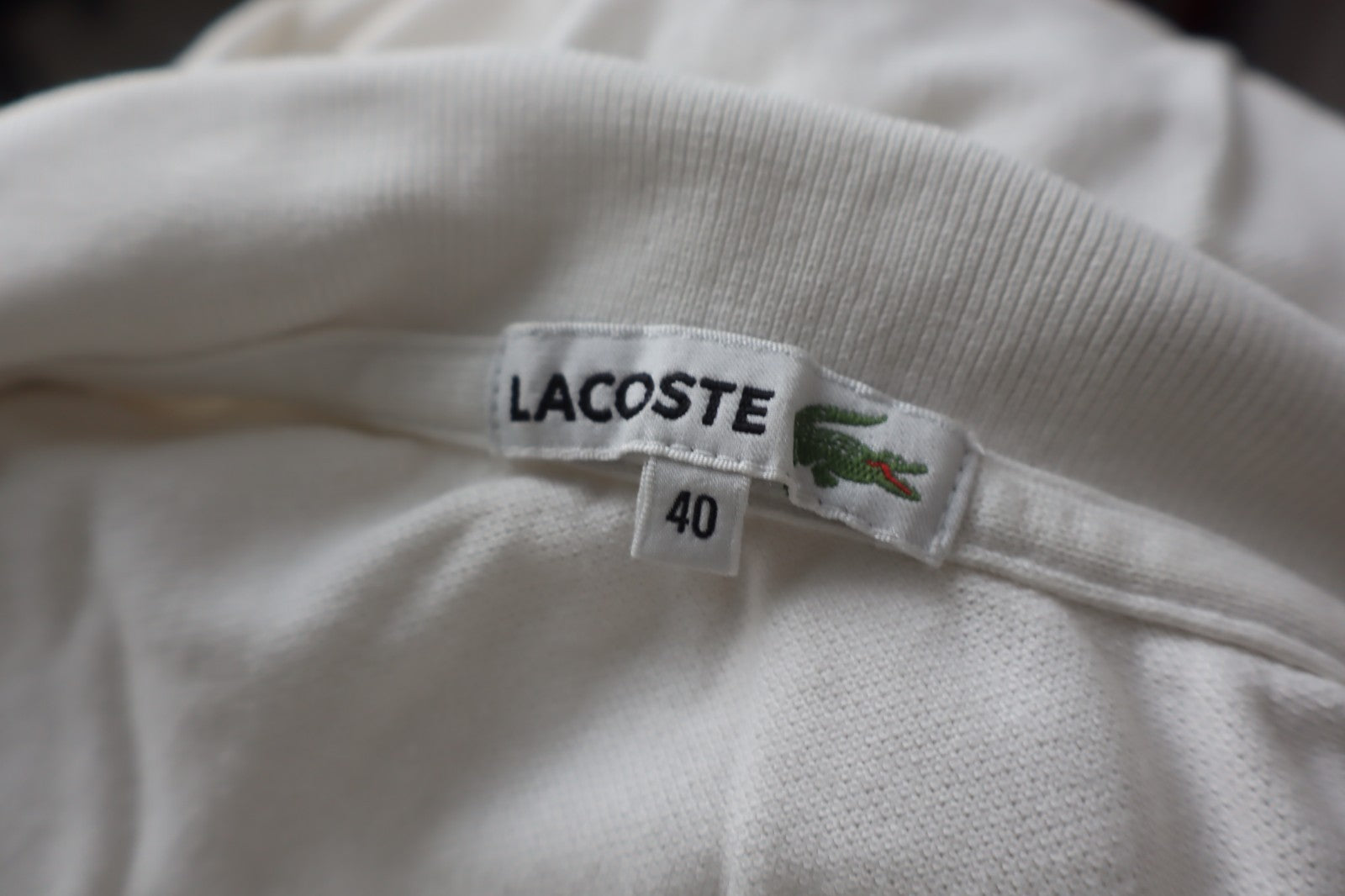 LACOSTE POLO MAGLIA T-SHIRT DONNA COTONE TG 40 WOMAN CASUAL VINTAGE LOGO COTTON