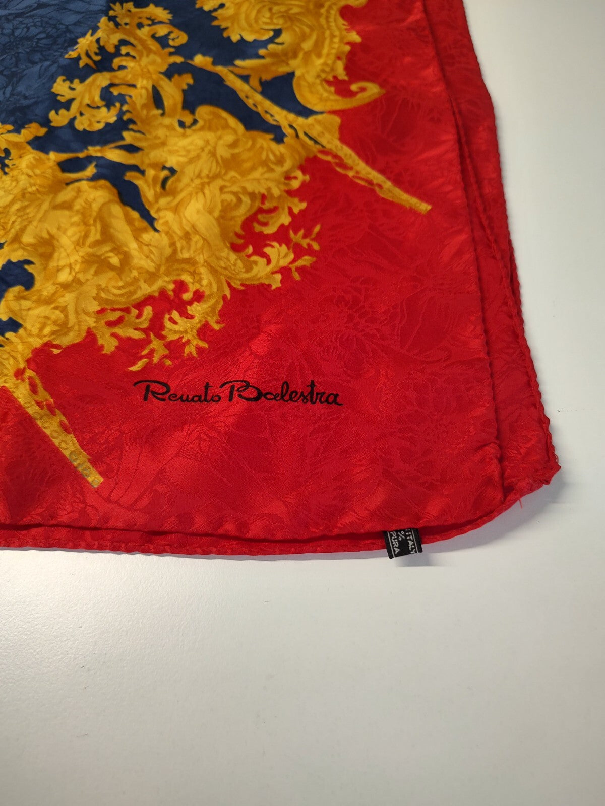 RENATO BALESTRA FOULARD 100% SILK SETA SCARVES SCARF SQUARE MADE ITALY