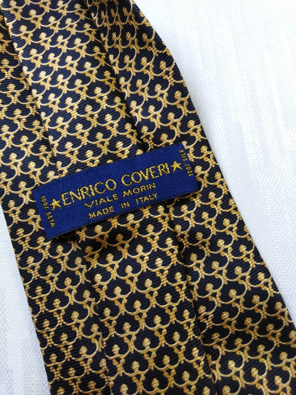 ENRICO COVERI 100% SILK TIE SETA CRAVATTA NECKTIE MADE IN ITALY CLASSIC