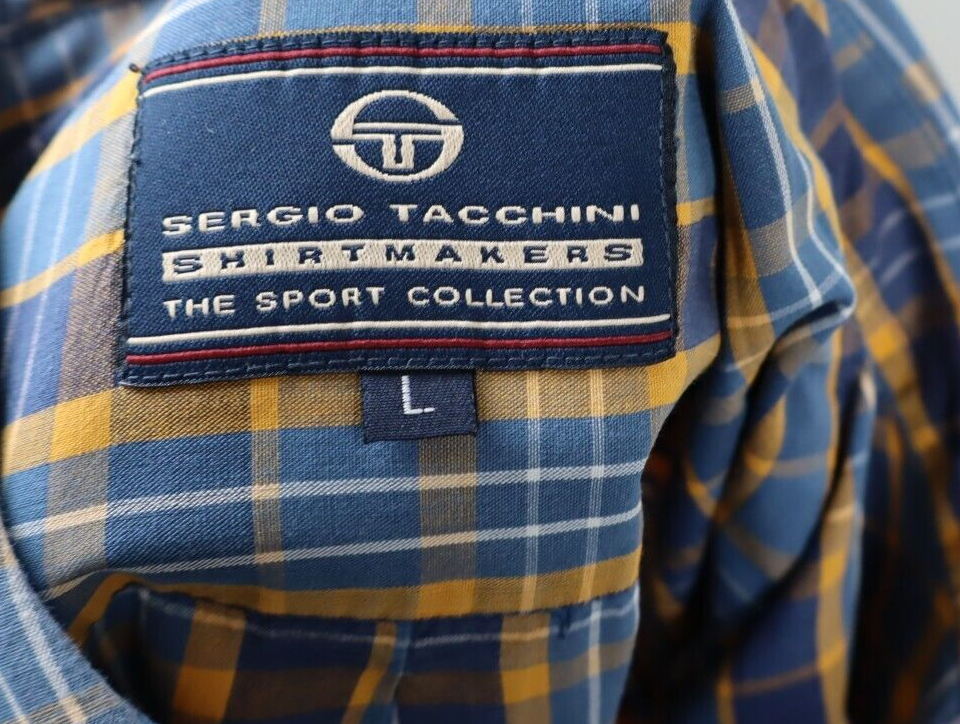 SERGIO TACCHINI CAMICIA UOMO TG. L MAN CASUAL VINTAGE SHIRT COTONE