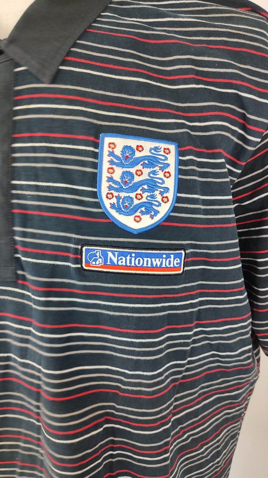 UMBRO INGHILTERRA MAGLIA POLO CALCIO UOMO Tg 2XL SOCCER VINTAGE MAN JERSEY