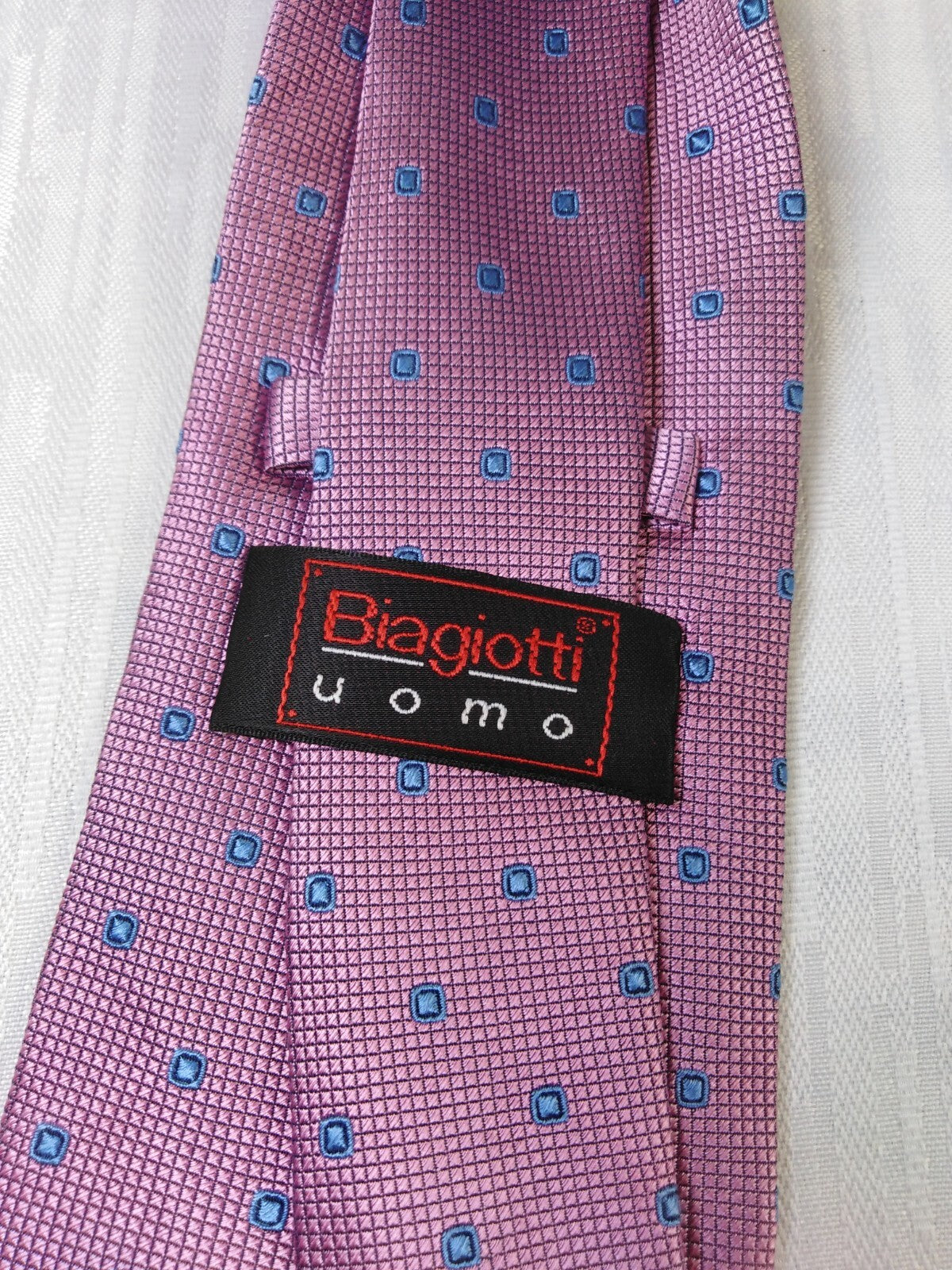 BIAGIOTTI UOMO 100%  SILK TIE SETA CRAVATTA NECKTIE MADE IN ITALY