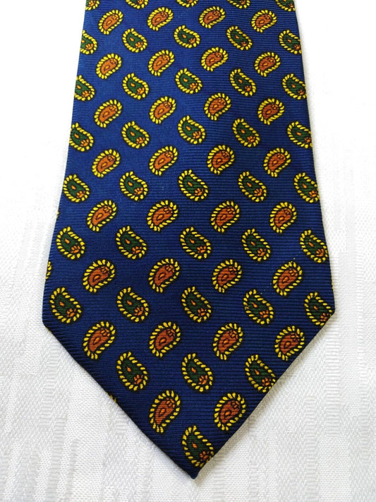 HUGO BOSS 100% SILK TIE SETA CRAVATTA NECKTIE MADE IN ITALIA CLASSIC