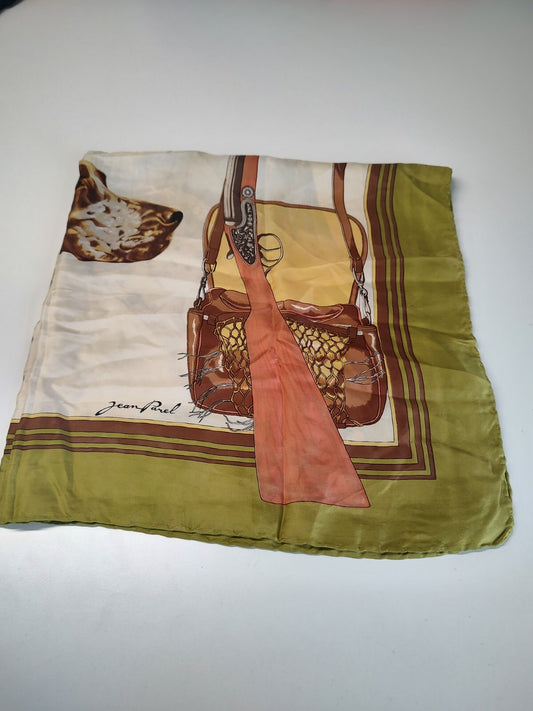 JEAN PAREL FOULARD 100% SILK SETA SCARVES SCARF SQUARE MADE ITALY