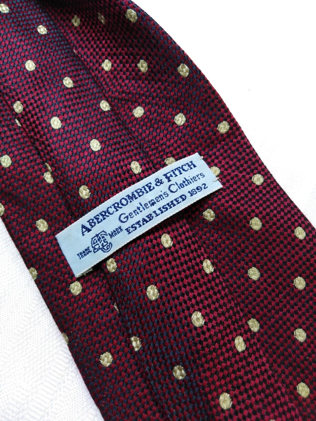 ABERCROMBIE & FITCH 100% SETA SILK TIE CRAVATTA NECKTIE USA VINTAGE