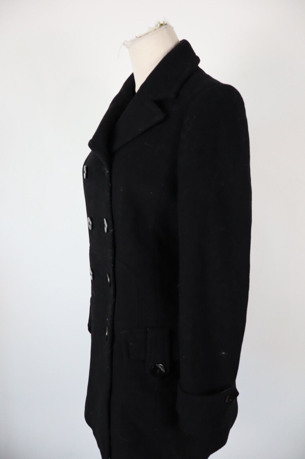 TRUSSARDI JEANS CAPPOTTO LANA GIACCA DONNA 42 WOMAN WOOL COAT VINTAGE CASUAL