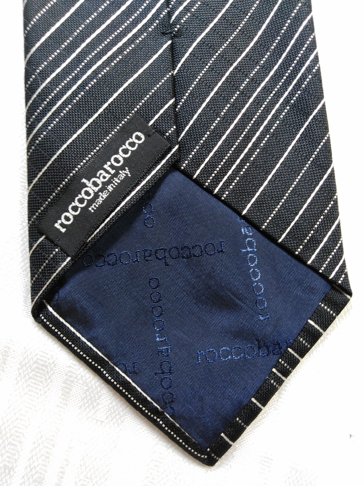 ROCCOBAROCCO 100% SILK TIE SETA CRAVATTA NECKTIE MADE IN ITALY CLASSIC