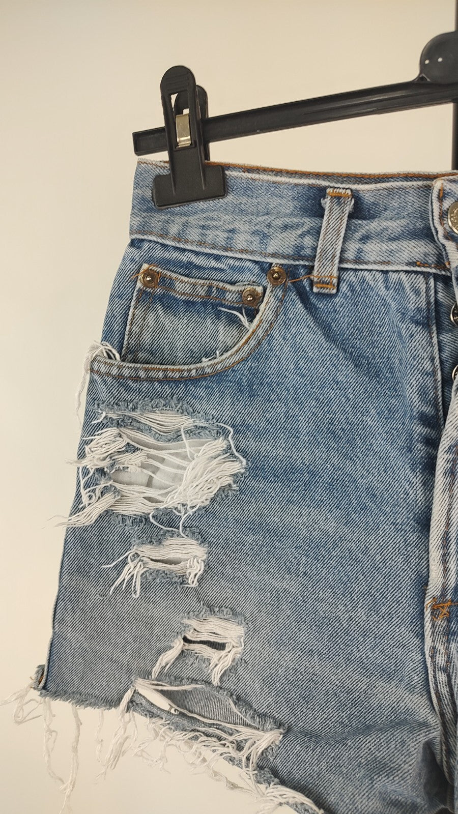 LEVI'S 501 PANTALONCINO DENIM JEANS DONNA TG W30 WOMAN VINTAGE SHORTS