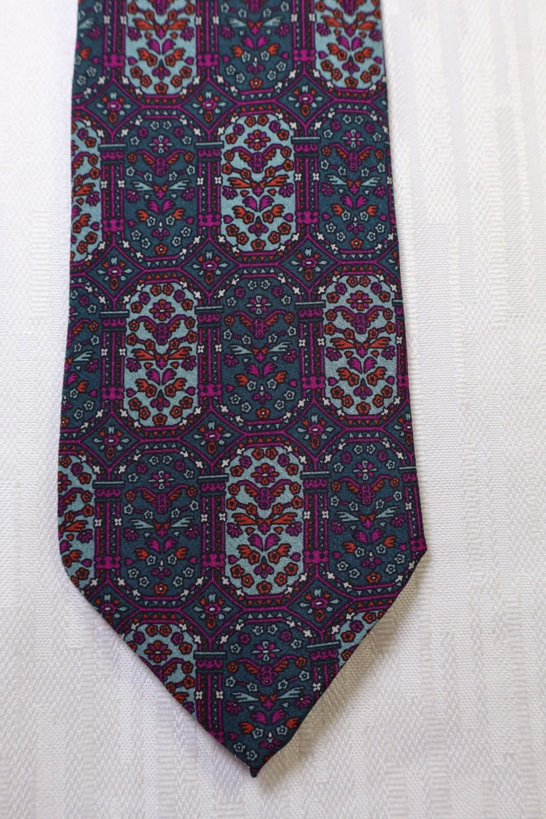 BARTON MODA 100% SILK TIE SETA CRAVATTA NECKTIE MADE IN ITALY VINTAGE