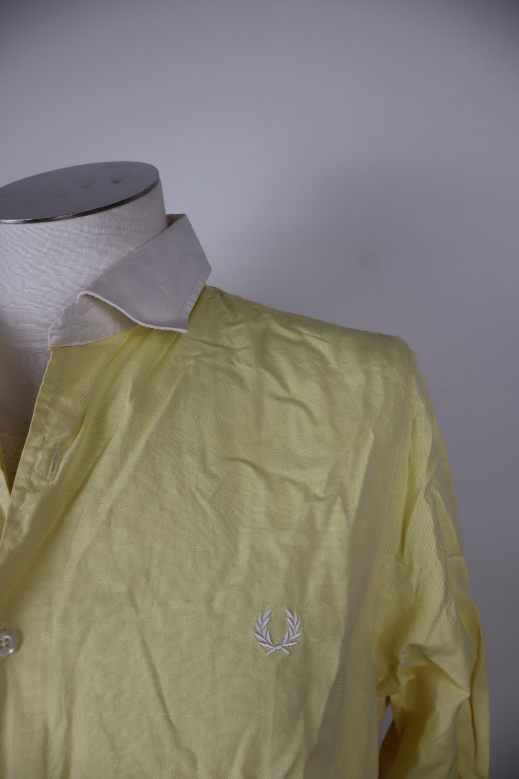 FRED PERRY CAMICIA UOMO TG 2XL SLIM MAN CASUAL VINTAGE SHIRT COTONE COTTON LOGO