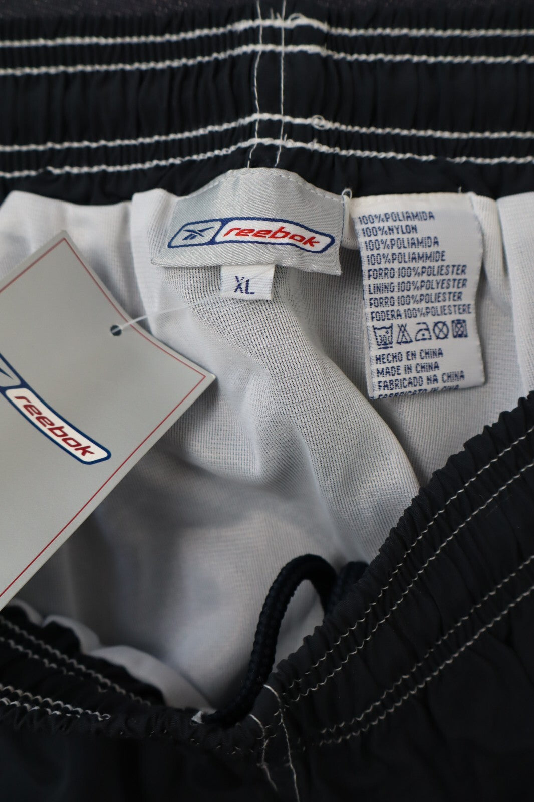 REEBOK COSTUME PANTALONCINO MARE UOMO TG XL MEN SWIMSUIT VINTAGE CASUAL WITH TAG