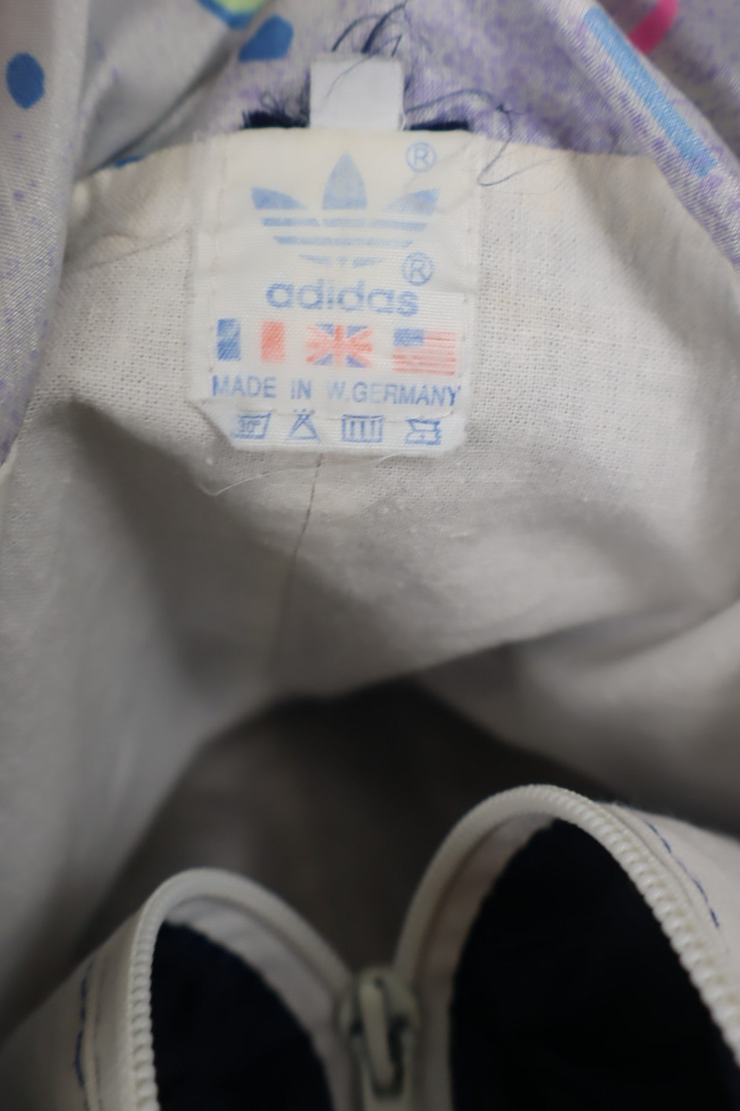 ADIDAS GIACCA SPORTIVA UOMO Tg. L MAN CASUAL SPORT JACKET VINTAGE WEST GERMANY