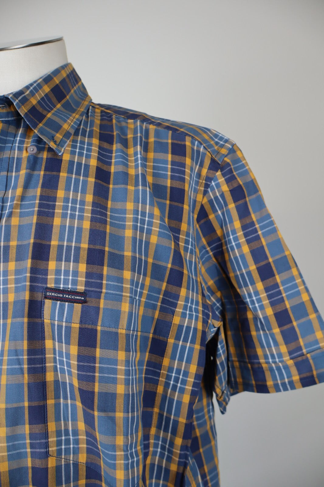 SERGIO TACCHINI CAMICIA UOMO TG. L MAN CASUAL VINTAGE SHIRT COTONE