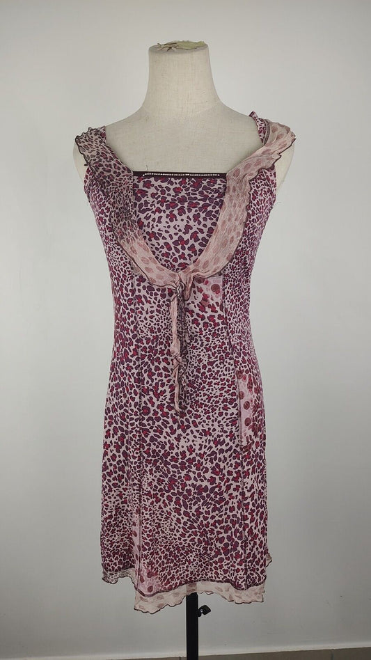 LIU JO VESTITO DONNA TG. 44  WOMAN CASUAL VINTAGE DRESS SETA