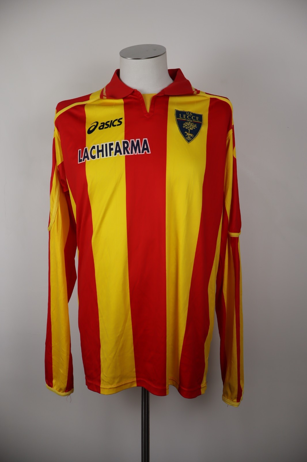 ASICS LECCE nr. 7 MAGLIA CALCIO UOMO Tg XL SOCCER JERSEY SPORT VINTAGE 09/10
