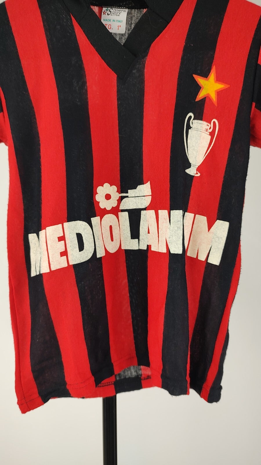 SPORT SERVICE MILAN MAGLIA CALCIO N. 10 RAGAZZO Tg 1 SPORT  SOCCER JERSEY