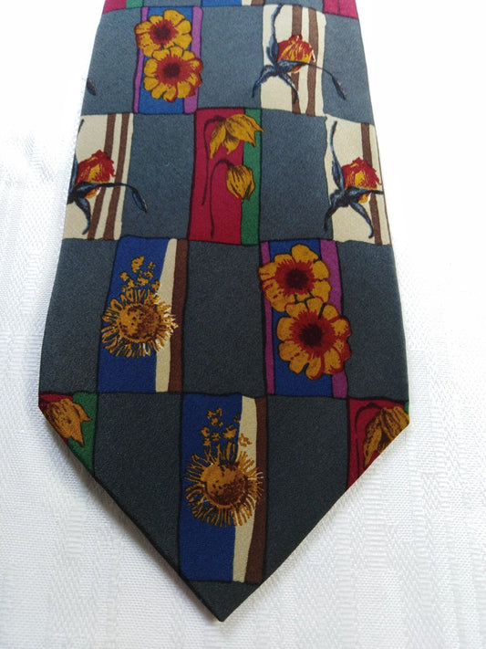 UNGARO PARIS SILK TIE SETA CRAVATTA NECKTIE MADE IN ITALY VINTAGE