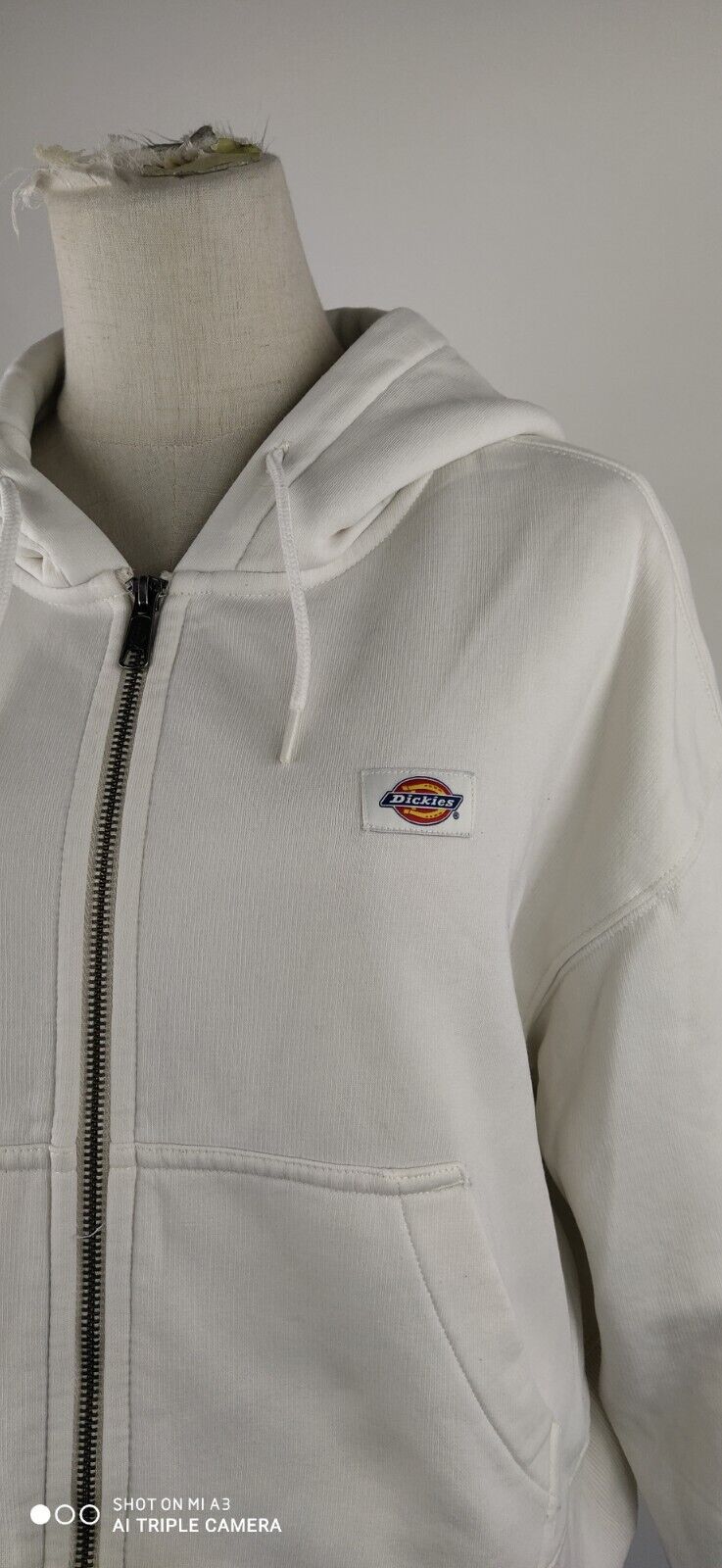 DICKIES FELPA CAPPUCCIO ZIP DONNA Tg XS WOMEN CASUAL VINTAGE SPORT SWEATSHIRT