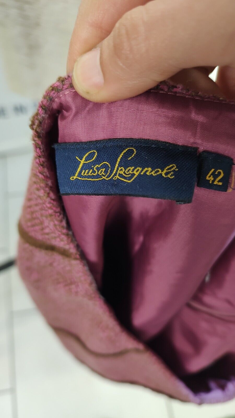 LUISA SPAGNOLI GONNA DONNA LANA WOMAN WOOL SKIRT Tg. 42 CASUAL VINTAGE