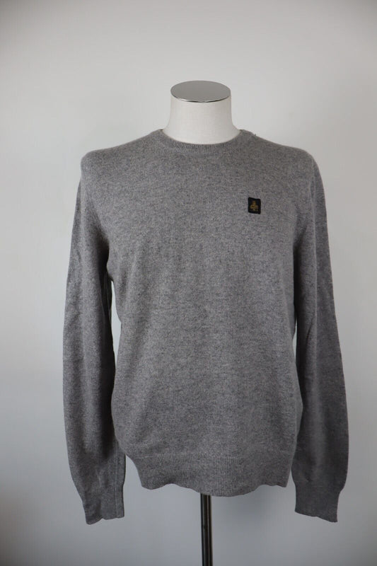 REFRIGIWEAR MAGLIONE LANA WOOL VINTAGE UOMO Tg. L MAN SWEATER CASUAL
