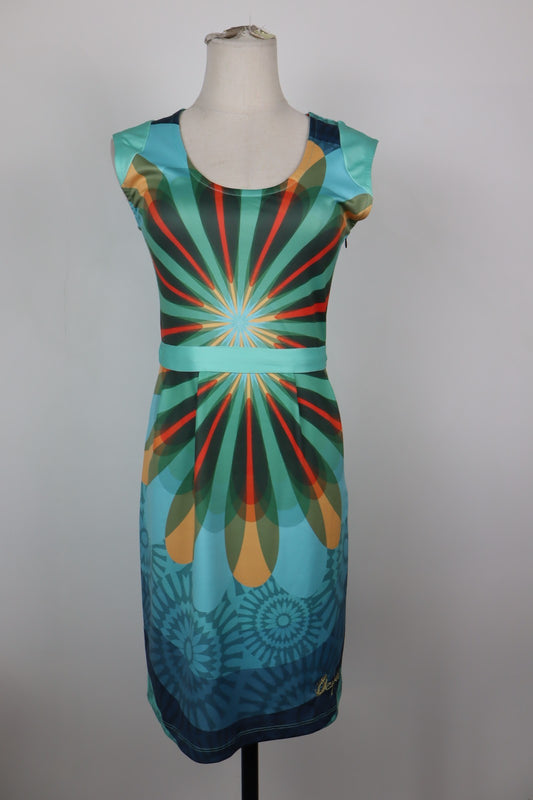 DESIGUAL VESTITO  DONNA TG S WOMAN CASUAL VINTAGE DRESS ABITO VISCOSA