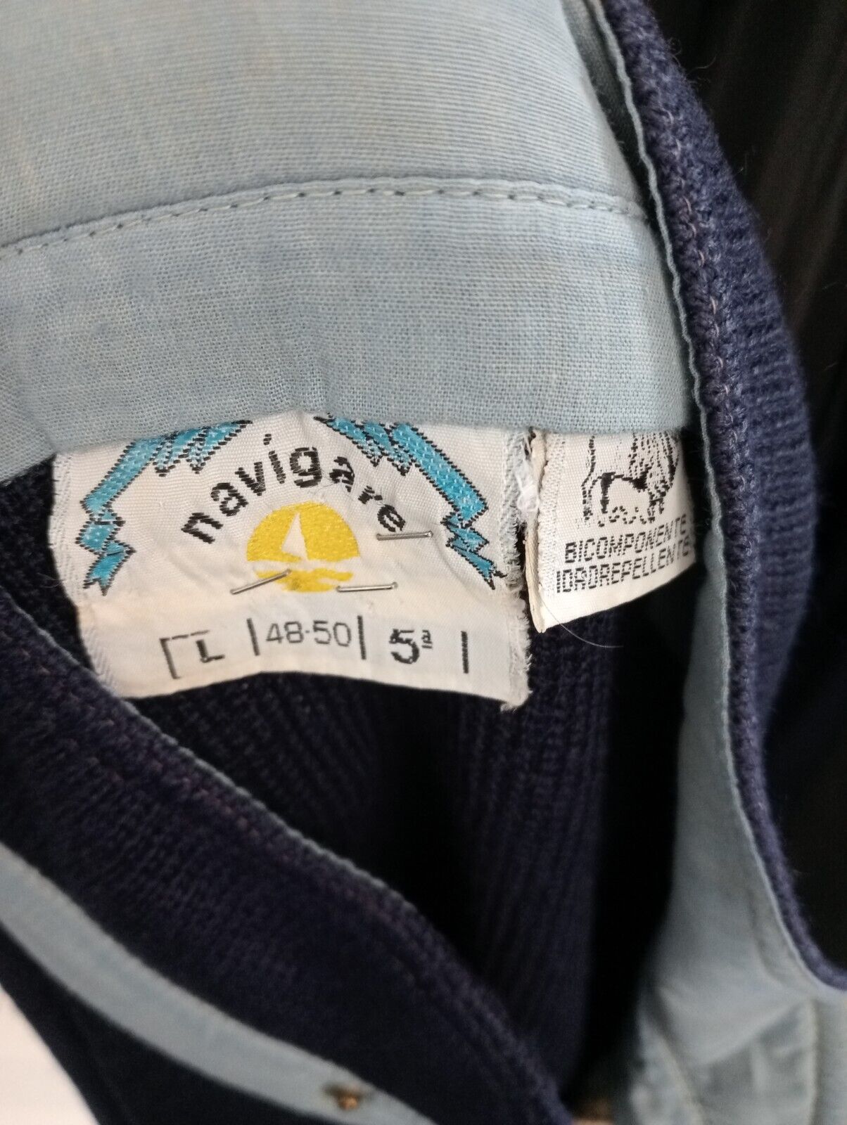 NAVIGARE MAGLIONE LANA VINTAGE UOMO Tg. L MAN SWEATER CASUAL MADE IN ITALY