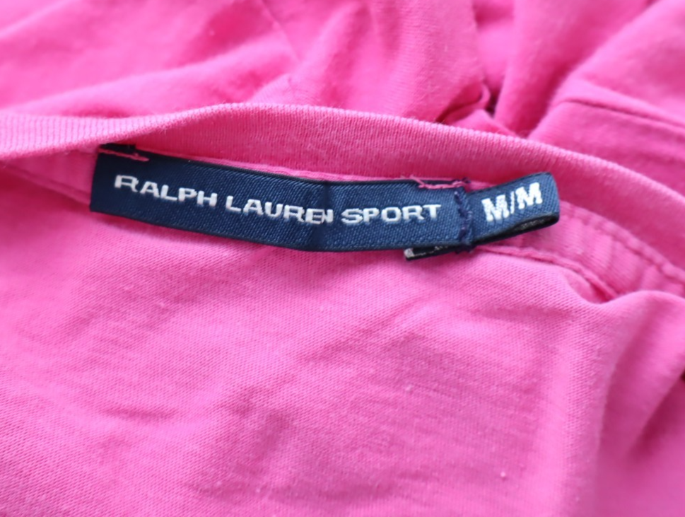 RALPH LAUREN SPORT MAGLIA DONNA TG. M WOMAN CASUAL VINTAGE T-SHIRT COTONE LOGO