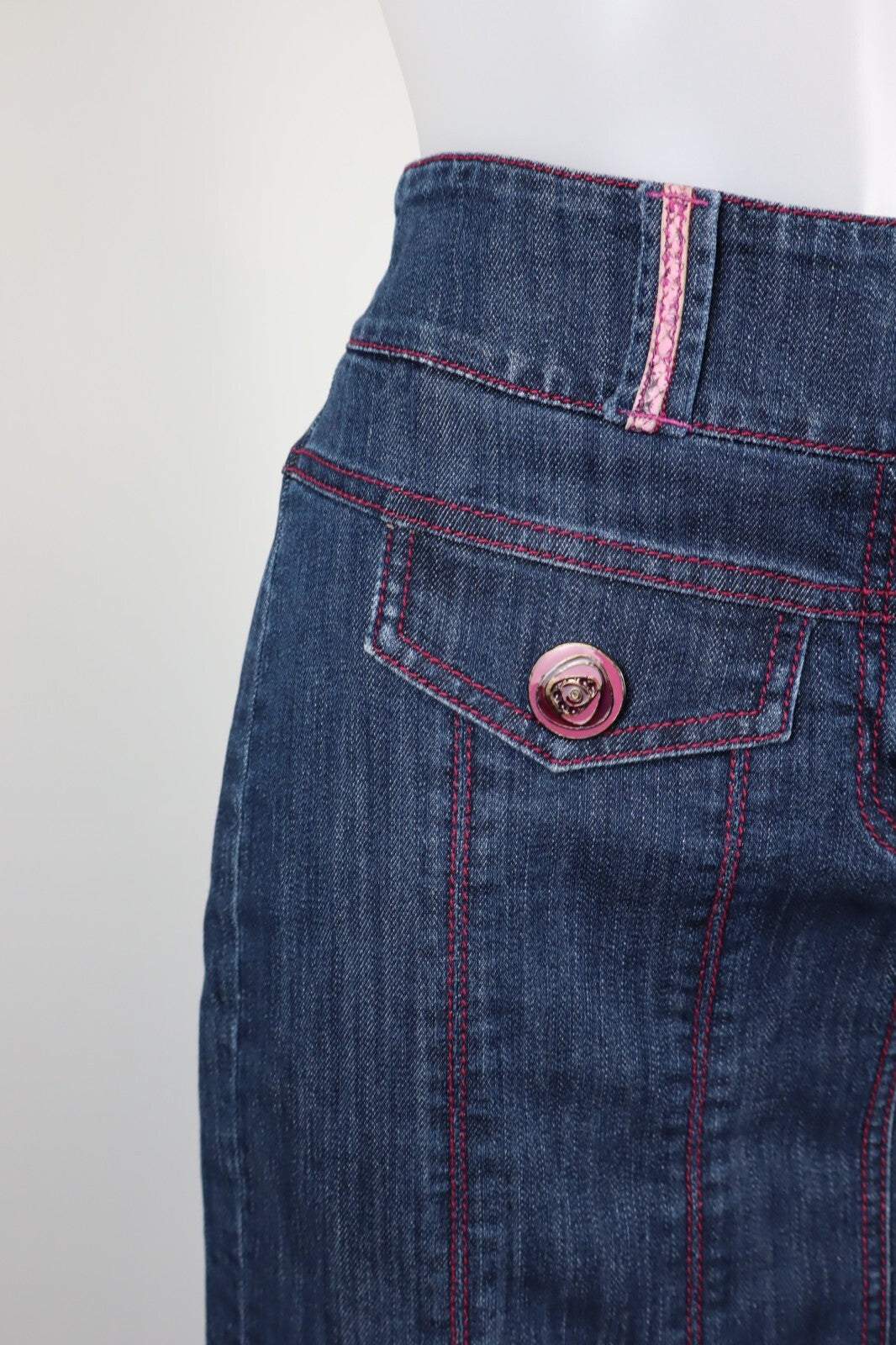 ROCCOBAROCCO JEANS GONNA DENIM DONNA WOMAN SKIRT Tg. 44 CASUAL VINTAGE COTONE