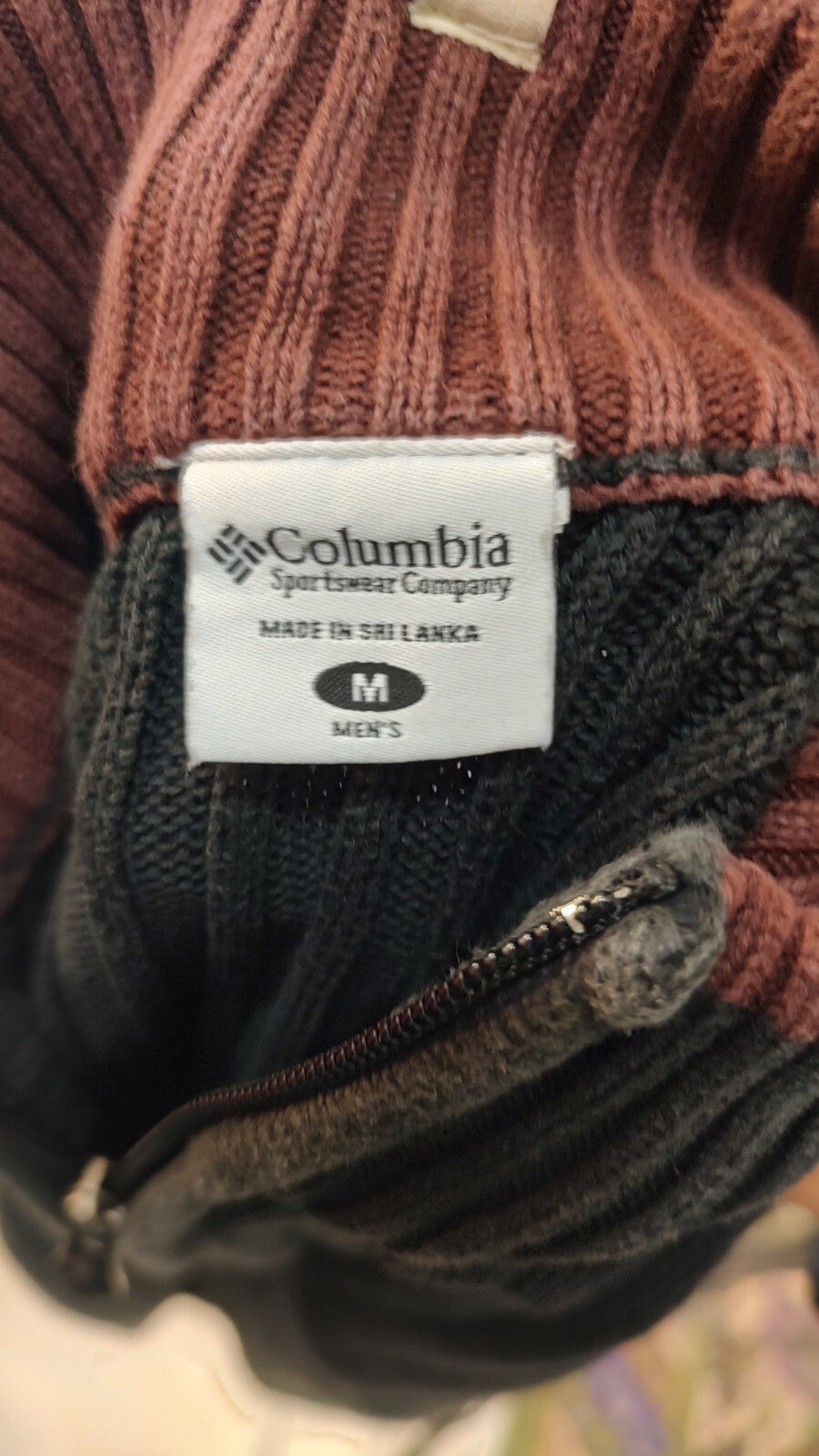 COLUMBIA MAGLIONE COTONE VINTAGE UOMO M MAN SWEATER CASUAL VINTAGE