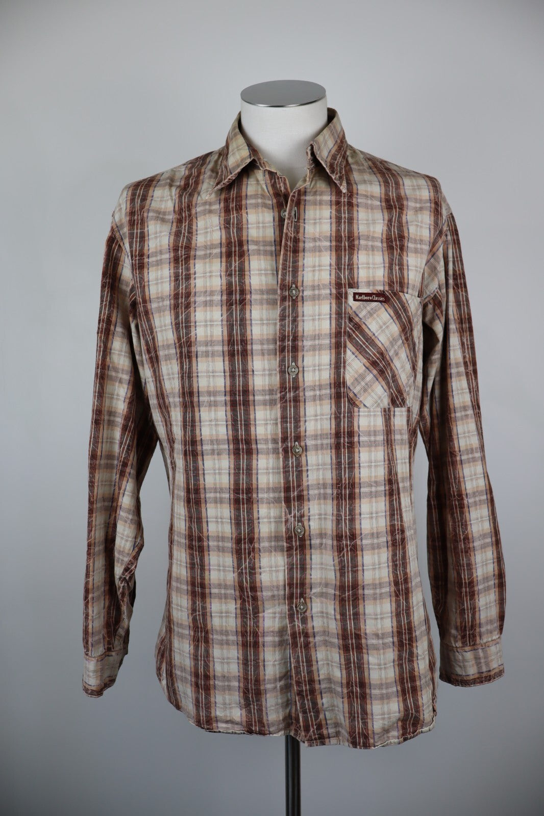 MARLBORO CLASSICS CAMICIA UOMO TG. XL MAN CASUAL VINTAGE SHIRT COTONE COTTON