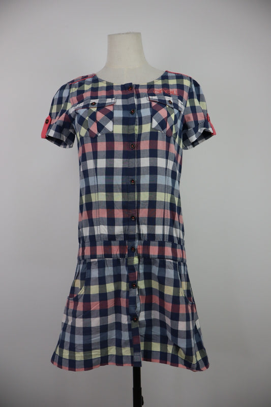 O'NEILL VESTITO A CAMICIA DONNA TG S WOMAN CASUAL VINTAGE DRESS COTONE