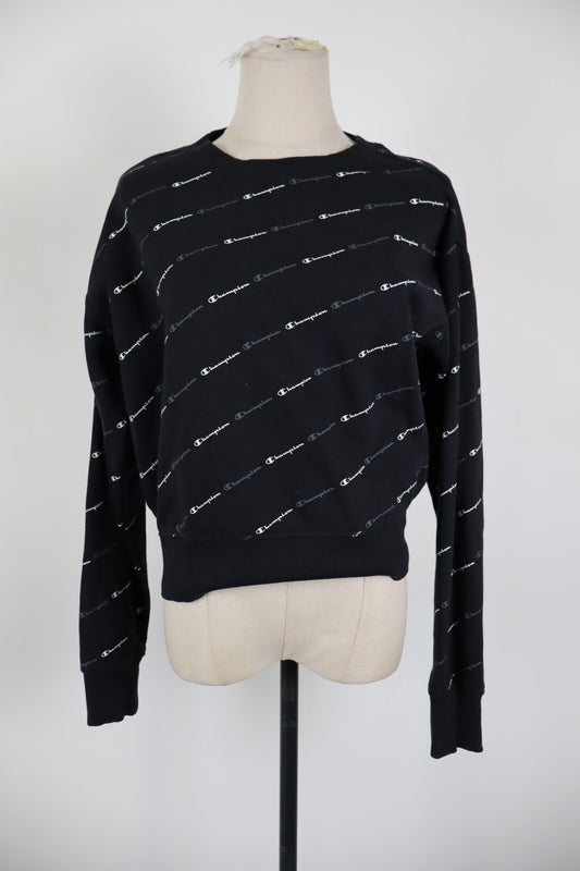 CHAMPION FELPA DONNA Tg S WOMEN CASUAL VINTAGE SPORT SWEATSHIRT