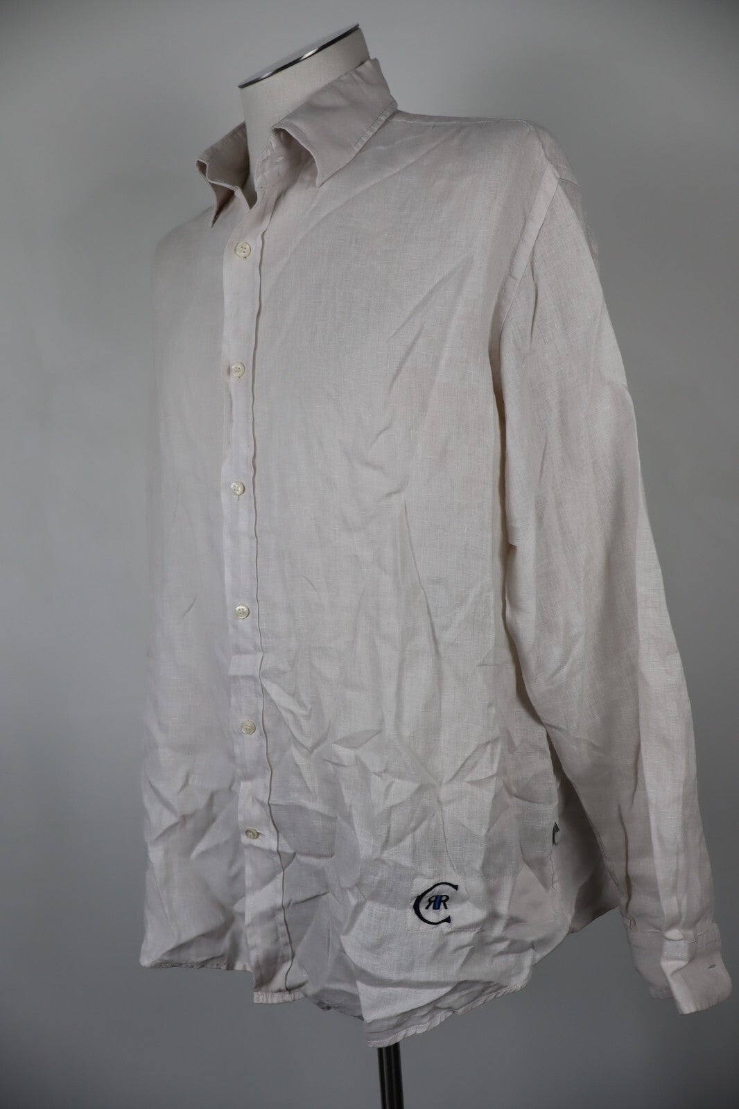 CERRUTI 1881 UOMO MAN CAMICIA SHIRT TG. XL LINO LINEN CASUAL VINTAGE