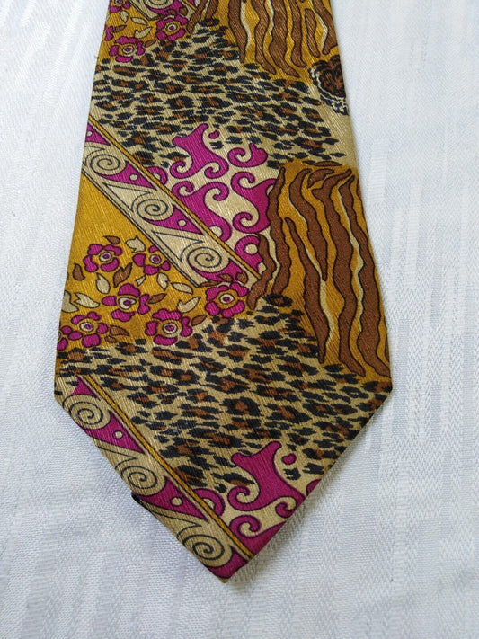 ROCCOBAROCCO 100%  SILK TIE SETA CRAVATTA NECKTIE MADE IN ITALY