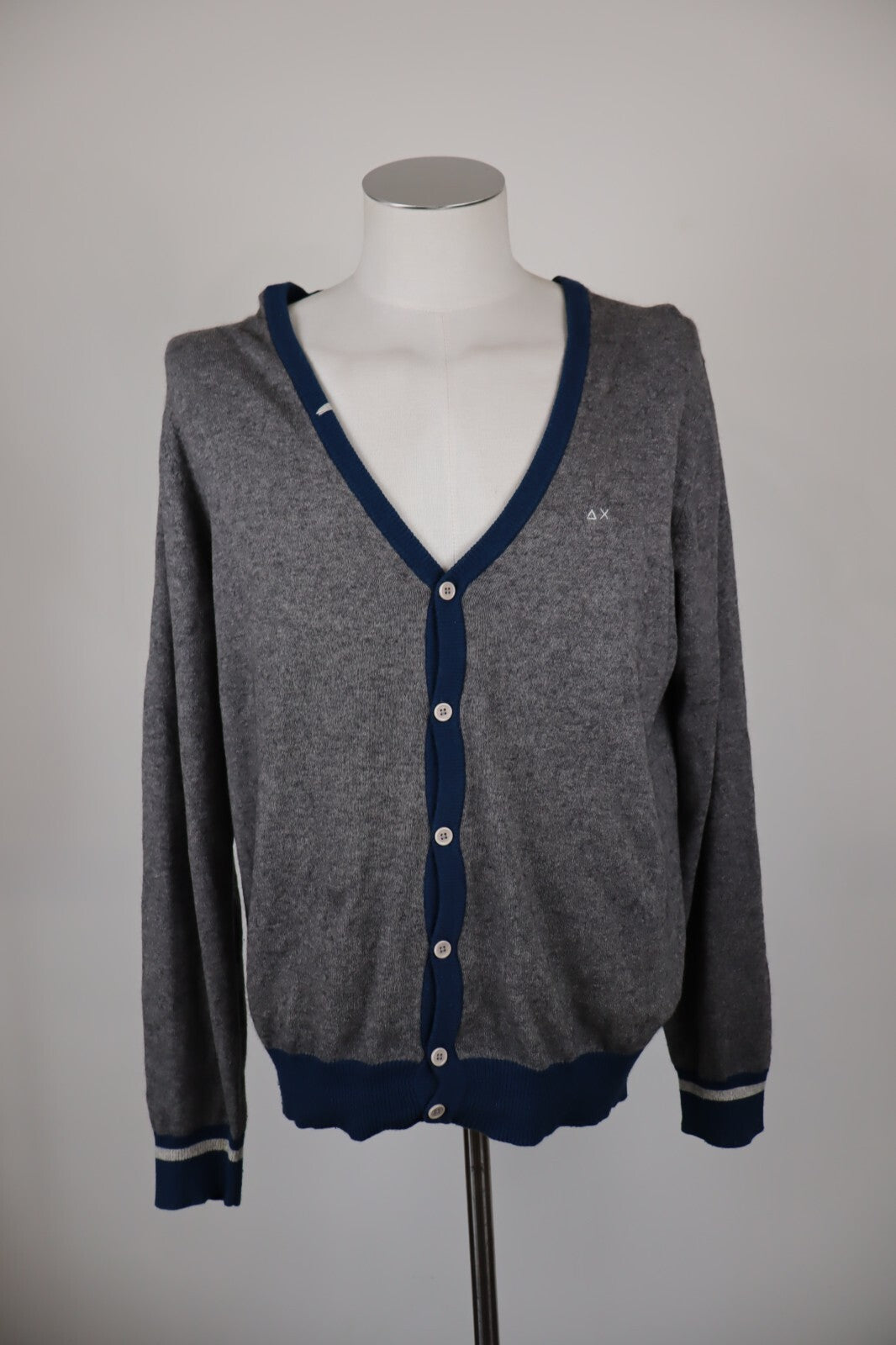 SUN68 CARDIGAN MAGLIONE VINTAGE UOMO Tg. M MAN SWEATER CASUAL COTONE CASHMERE