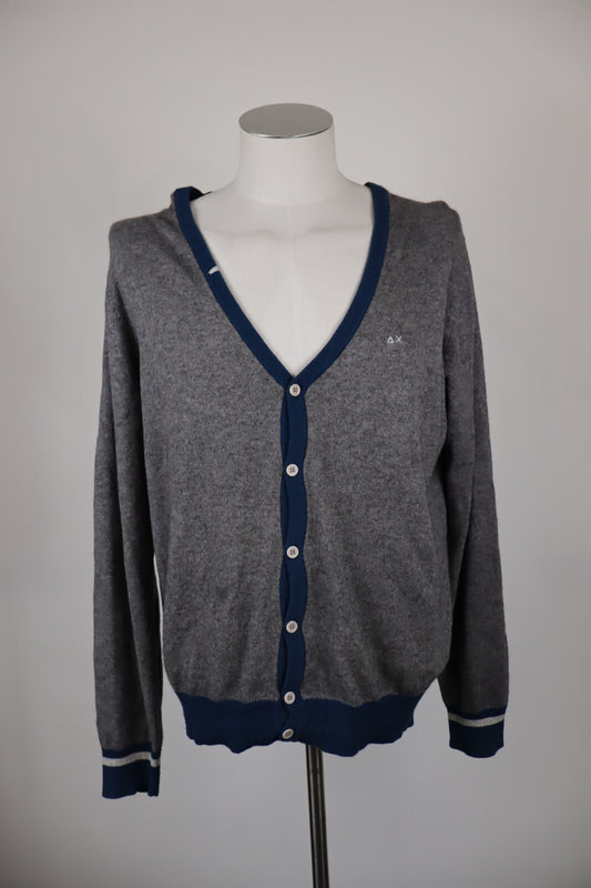 SUN68 CARDIGAN MAGLIONE VINTAGE UOMO Tg. M MAN SWEATER CASUAL COTONE CASHMERE
